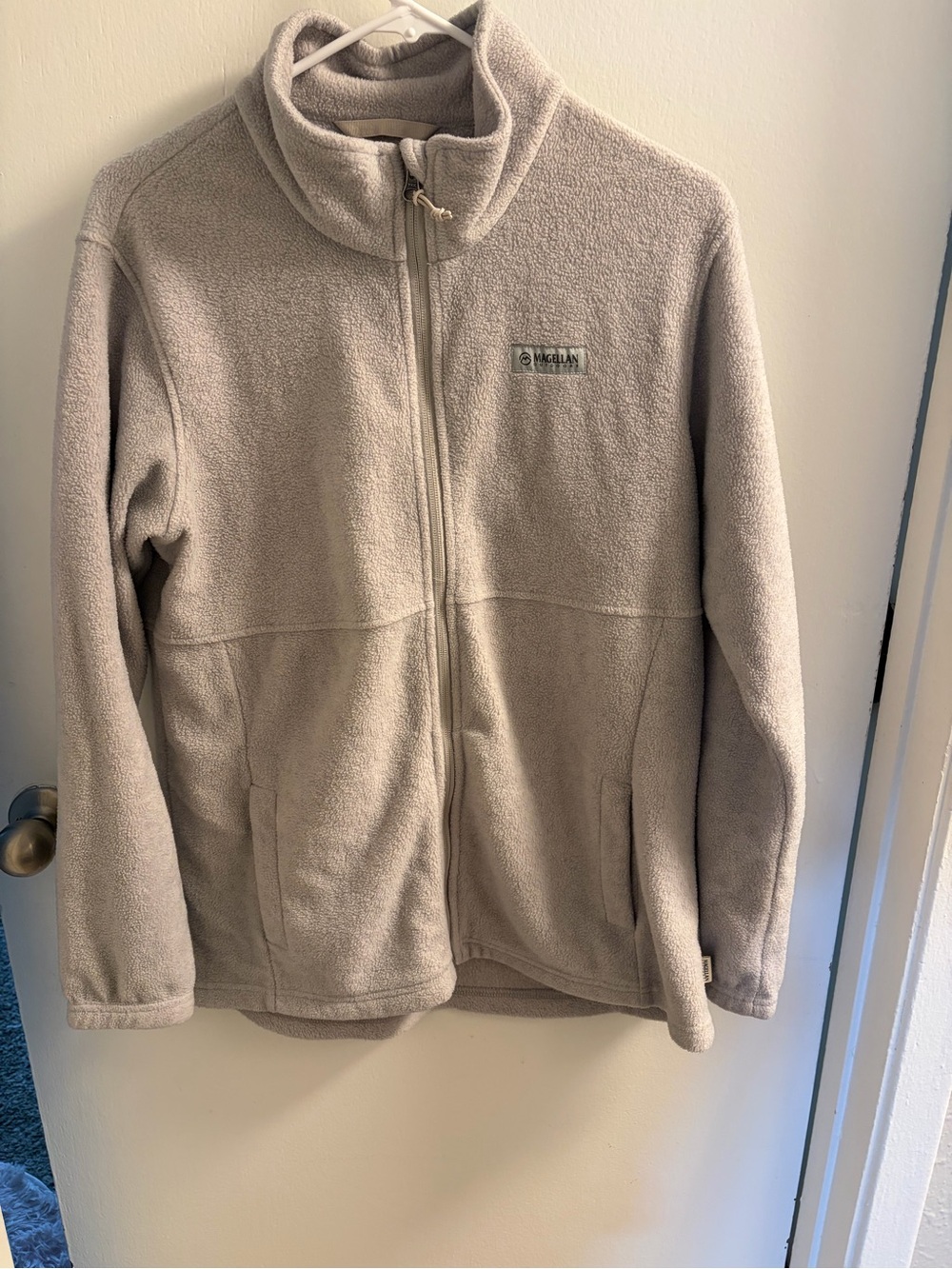Magellan Outdoors Light Gray Full-Zip Performance Fleece Jacket